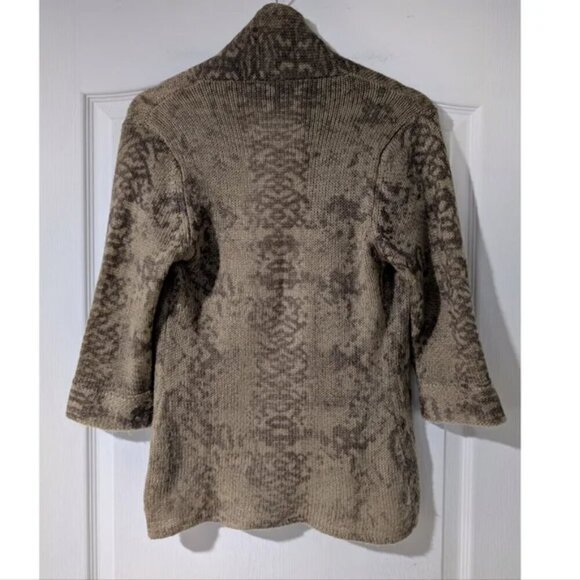 Wooden Ships | Knit Open Cardigan In Python Print - Picture 2 of 8